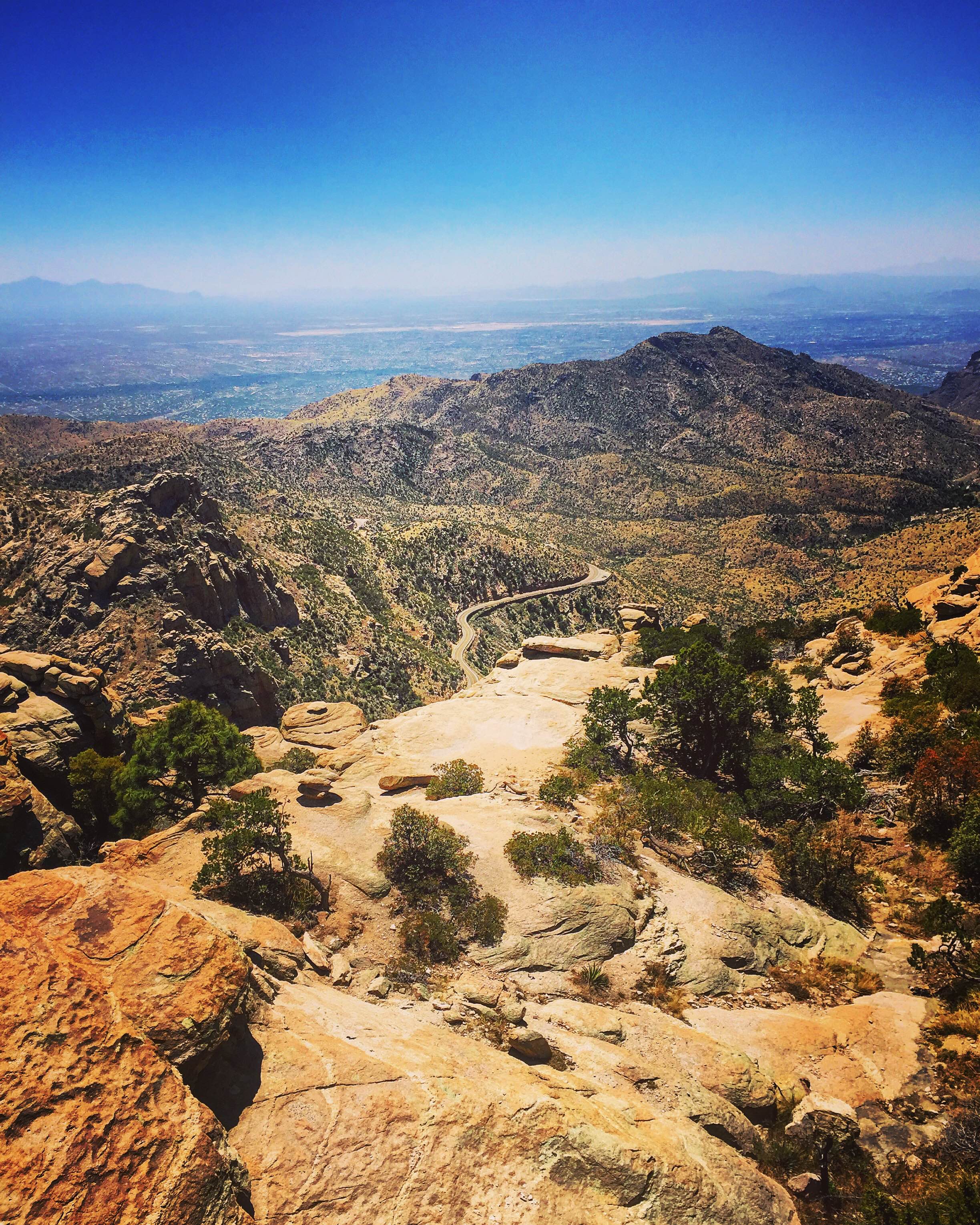 One the way down.