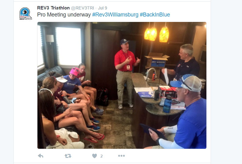 Meeting in the swanky RV. 