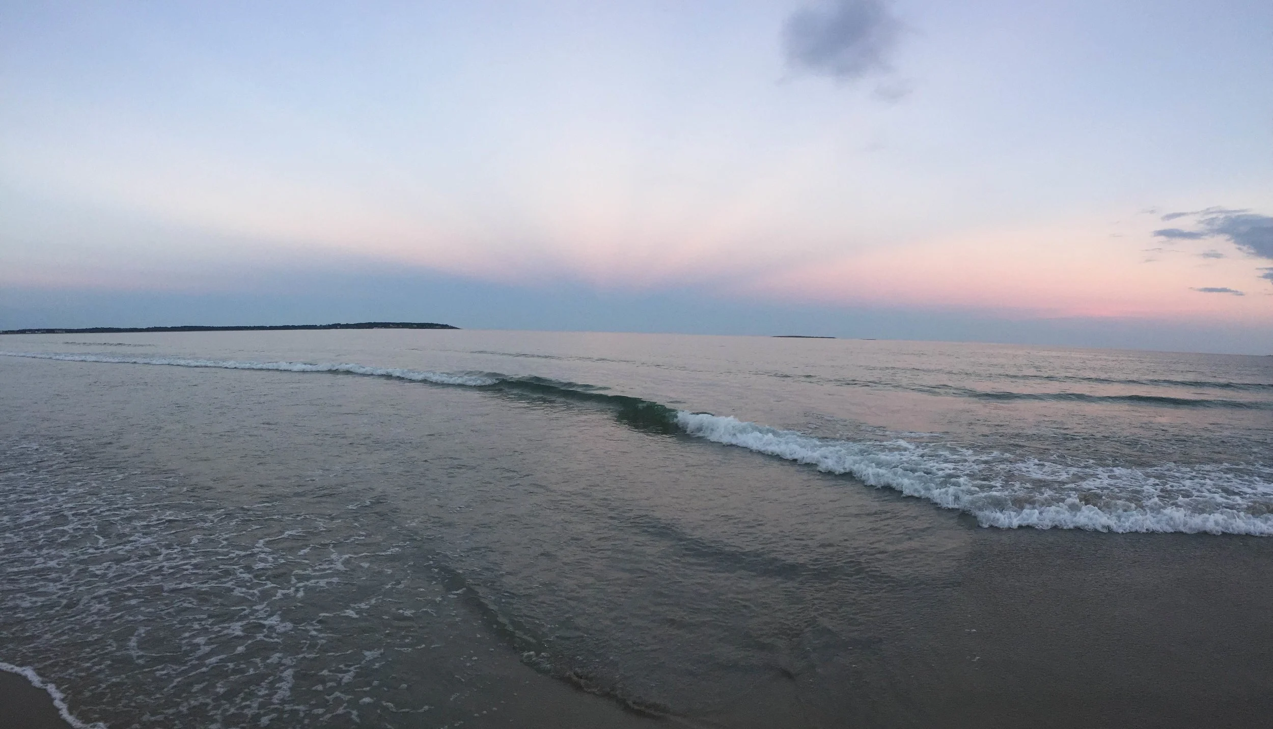 Looking out over Saco Bay at Twilight. 