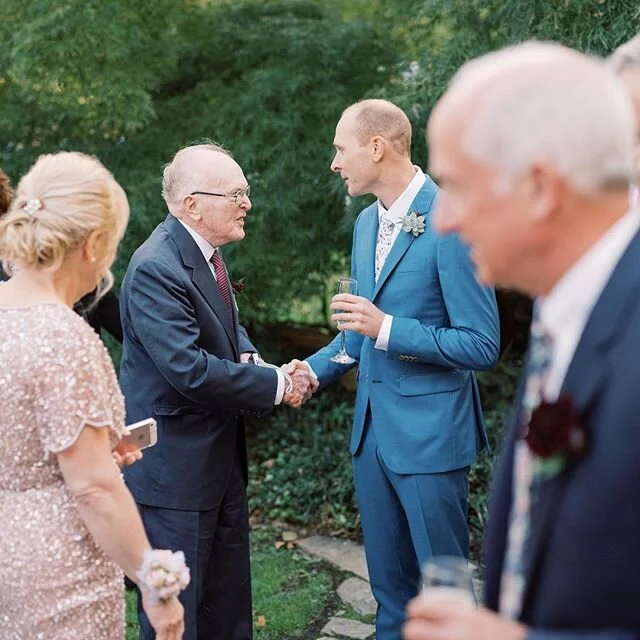 I love this photo of my Grandad welcoming my husband to the family, and I will cherish this memory forever