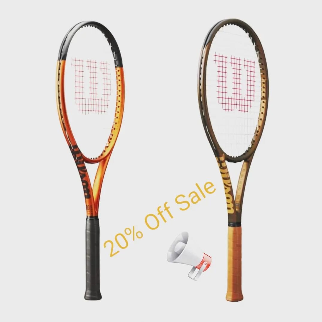 #probably the cheapest prices on the new Wilson Pro Staff and Burn ranges on the planet 🌍 shop in store or online at www.jctennis.ie
20% discount on the following rackets: Pro Staff 97, 97L and Team; Burn 100, LS and ULS.
.
.
.
.
#sale #tennissale #