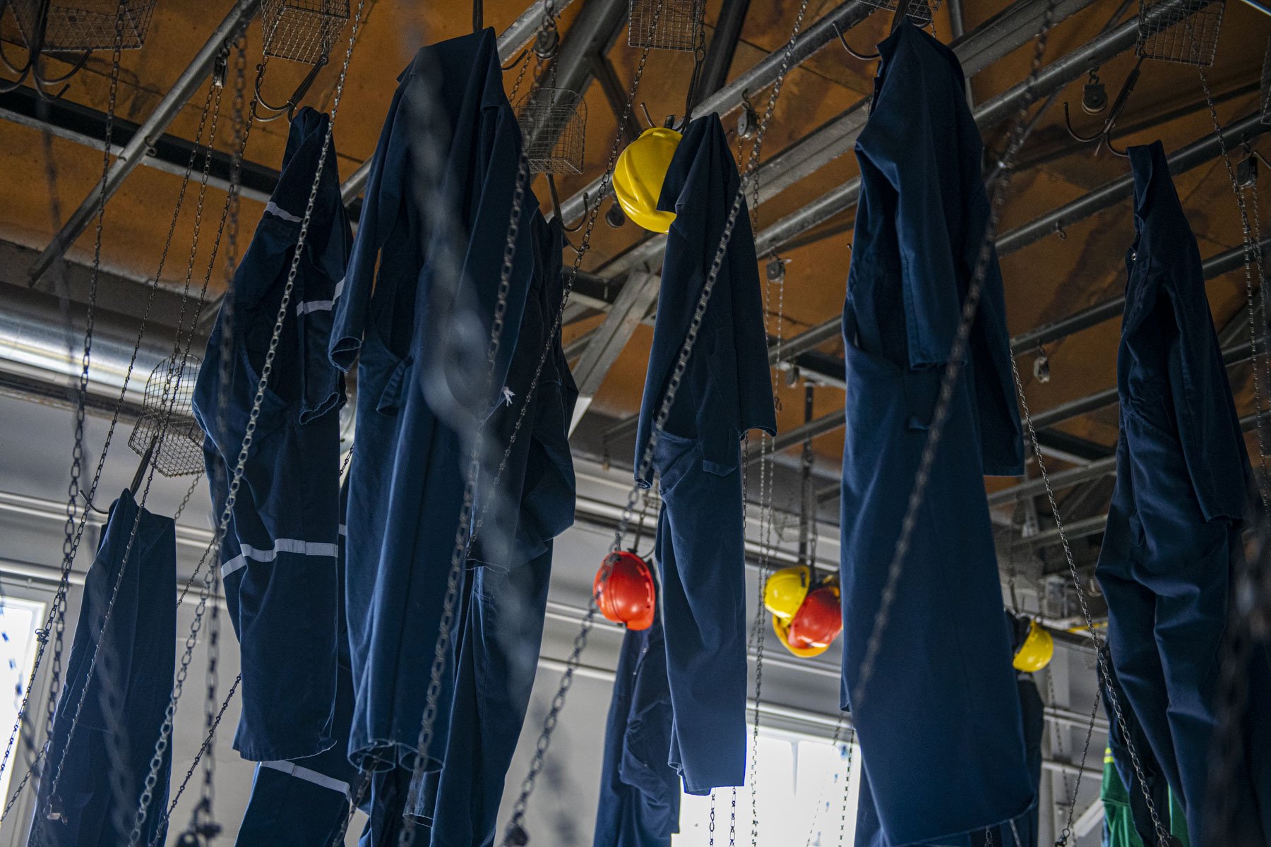  A dry room is shown at the former Lamaque mine where miners hung their clothes and equipments after long shifts. During its 50 years of operation the mine provided income for hundreds of workers and was one of the most prolific gold mine in the prov