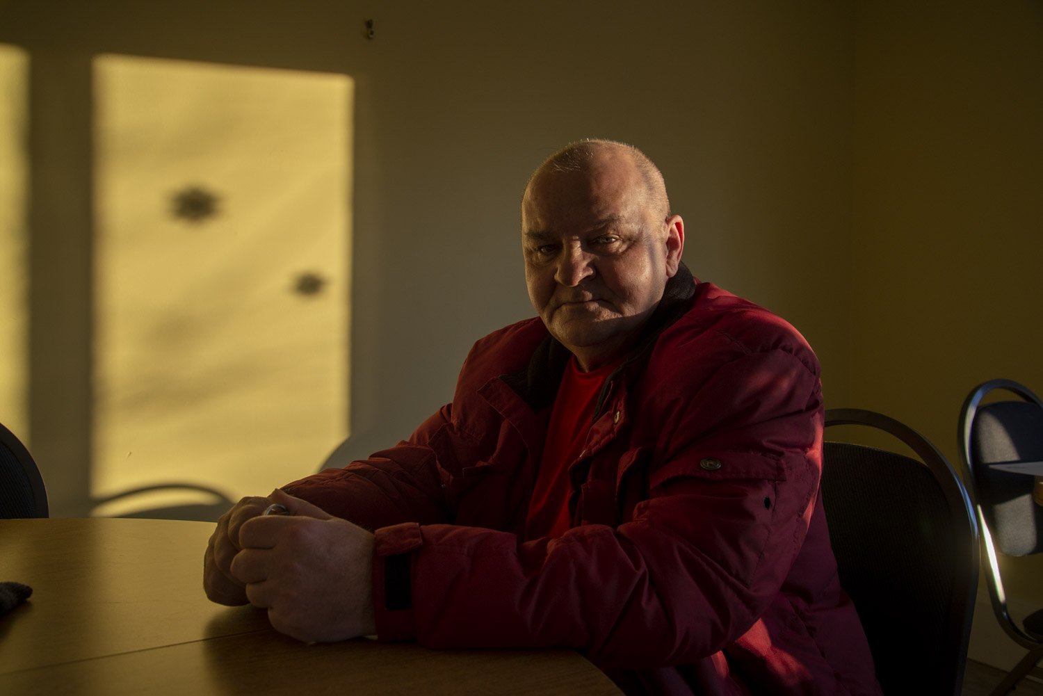  Gibbs poses for a portrait at Elder’s Caring Shelter in Grand Prairie. “After my heart attack I could no longer work full-time, thats when I moved to the shelter for help. I never used to like being around people, now I do. The shelter is a great pl