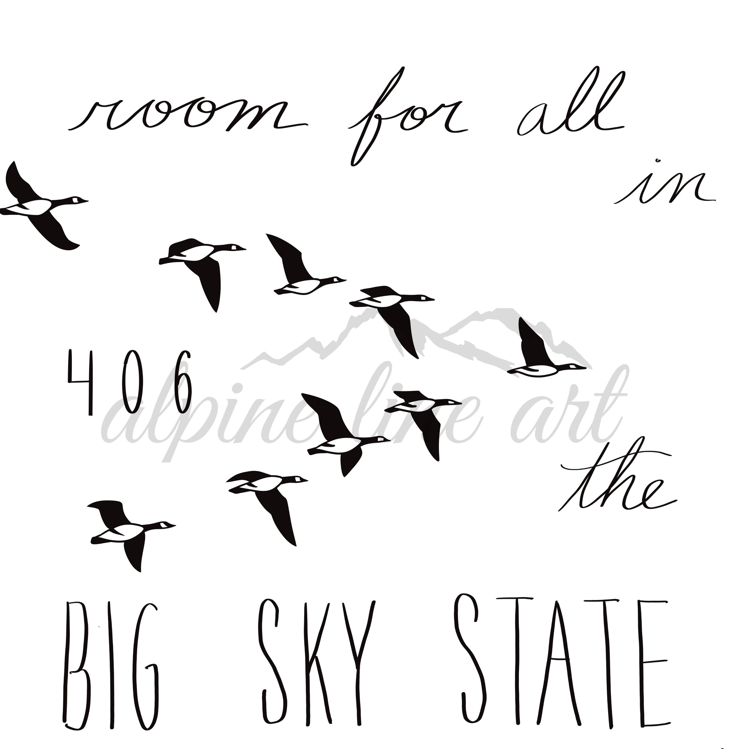 Room For All In The Big Sky State | Geese in Flight