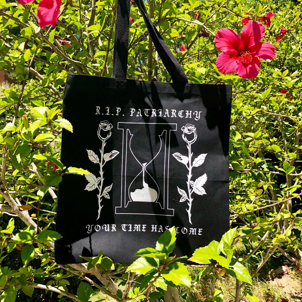 RIP+Patriarchy+by+Modern+Women+|+Black+Tote+Bag+with+White1.jpg