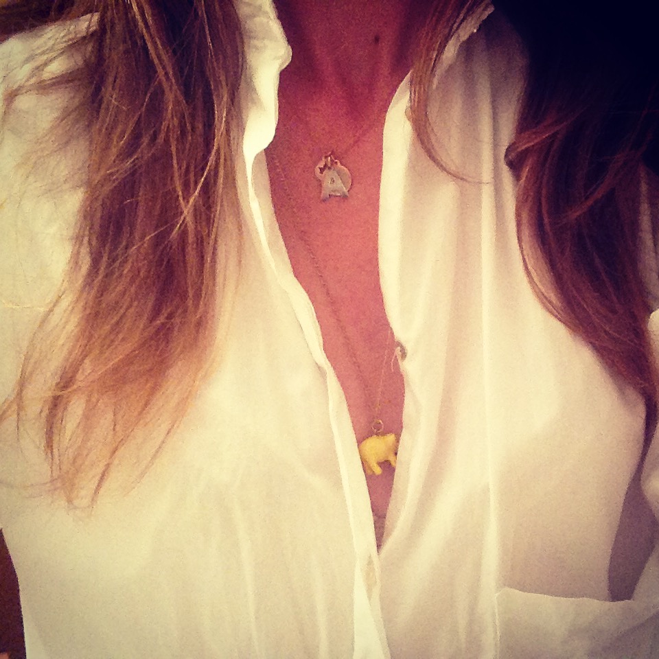 Dainty Jewelry With A Simple Blouse