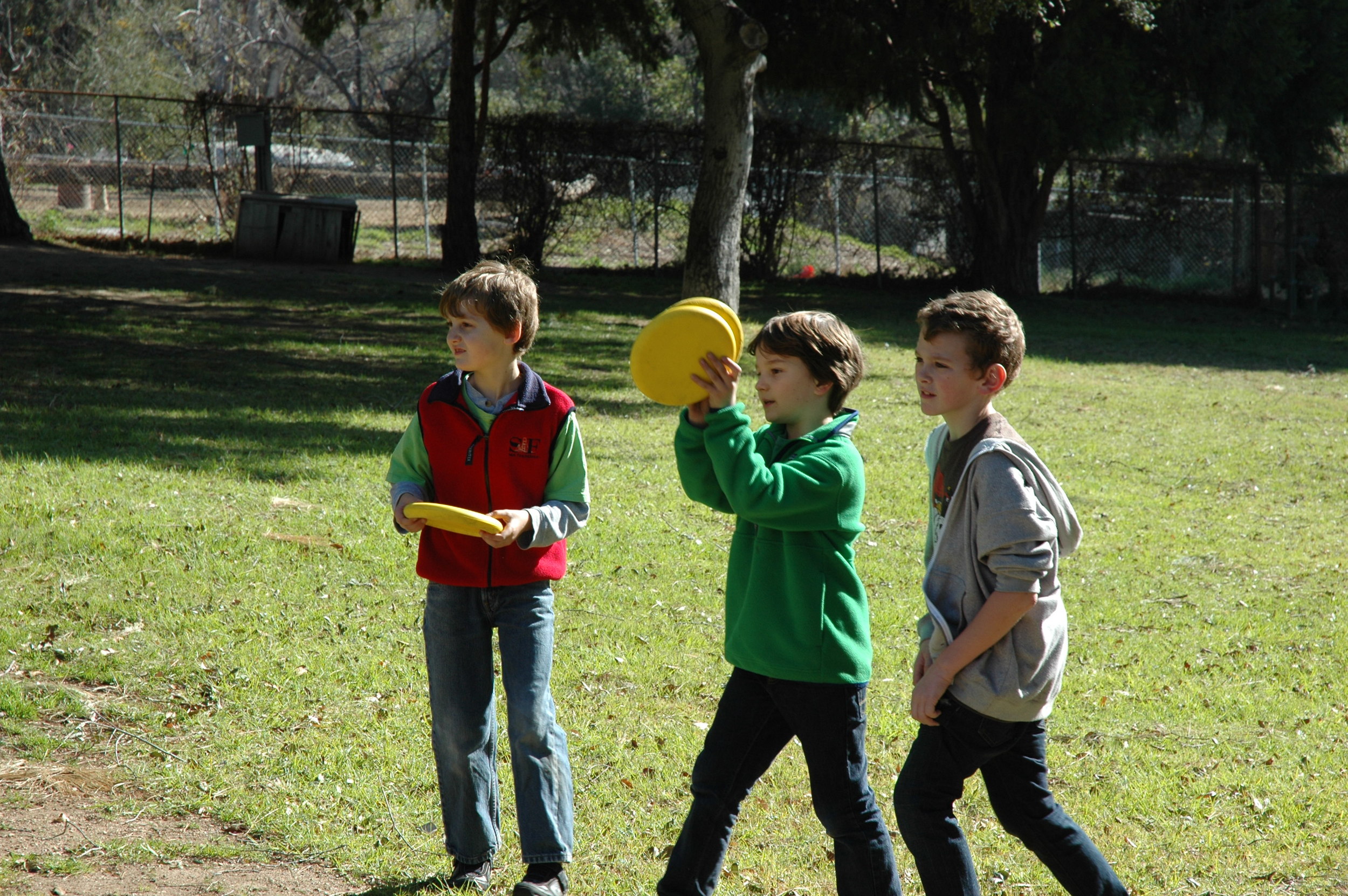 We play a lot of Frisbee Wars too!