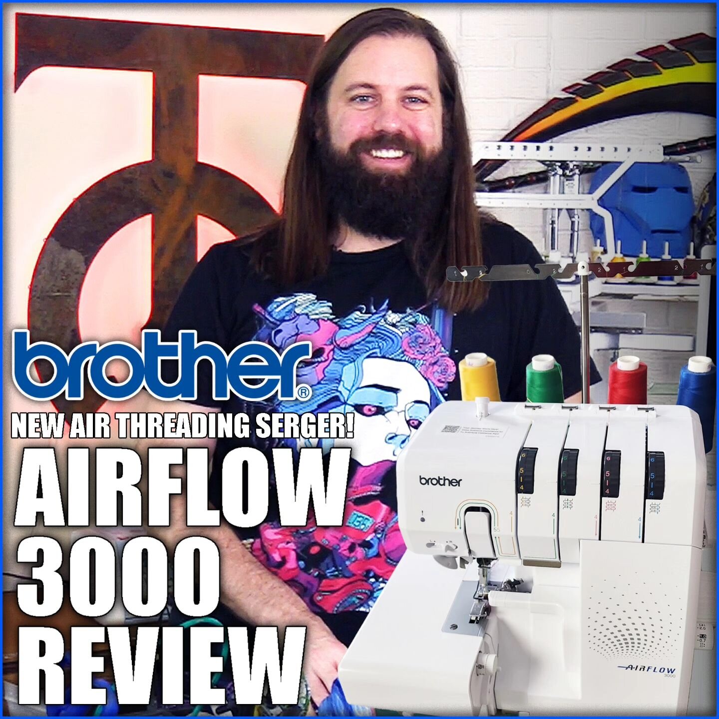 I'm probably way more excited than most people, but this new air threading serger from @brothersews just came out, and @sewingmachinesplusdotcom sent me one to review! I will NEVER have to hand thread an overlock machine ever again 🥰🥰🥰🥰🥰

New vi