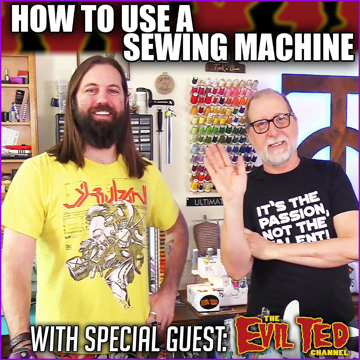 New &quot;Beginner's Sewing Tutorial&quot; up with @evilted_channel - This was the first shoot we did together, which is very special to me since Ted inspired me to make my first cosplay. Also Ted had never used a sewing machine so it was really funn