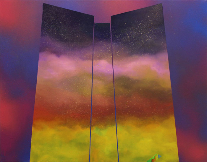 Sharona Eliassaf, Tips , 22x28inches, Oil and spray on canvas, 2015