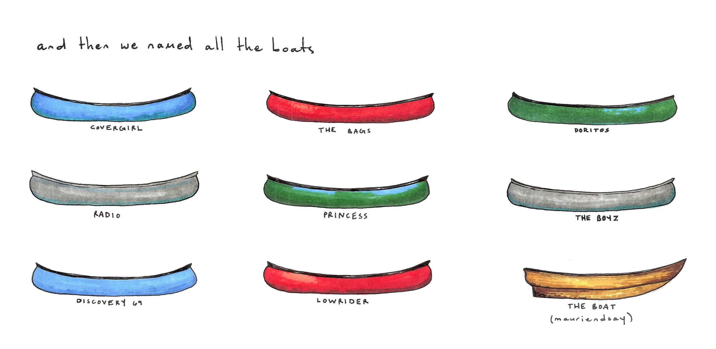 Jordyn Oetken, Fleet (The Naming) (2013), markers from Skowhegan break room on paper
