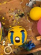 Loudly Crying Face Prop , 2018 by Rebecca Baldwin