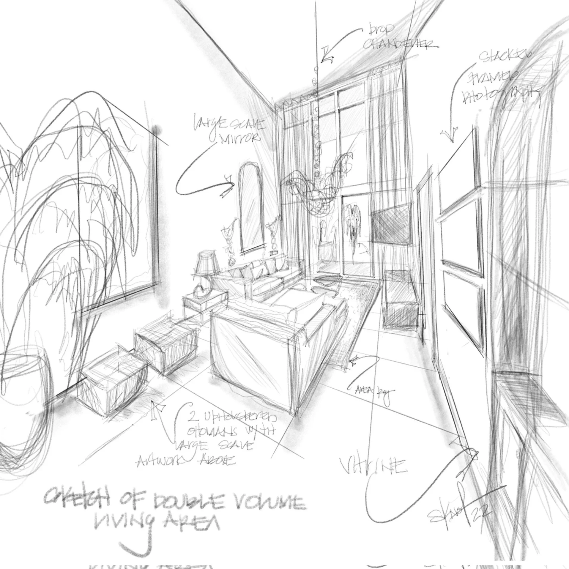 Interior Design Color Sketches