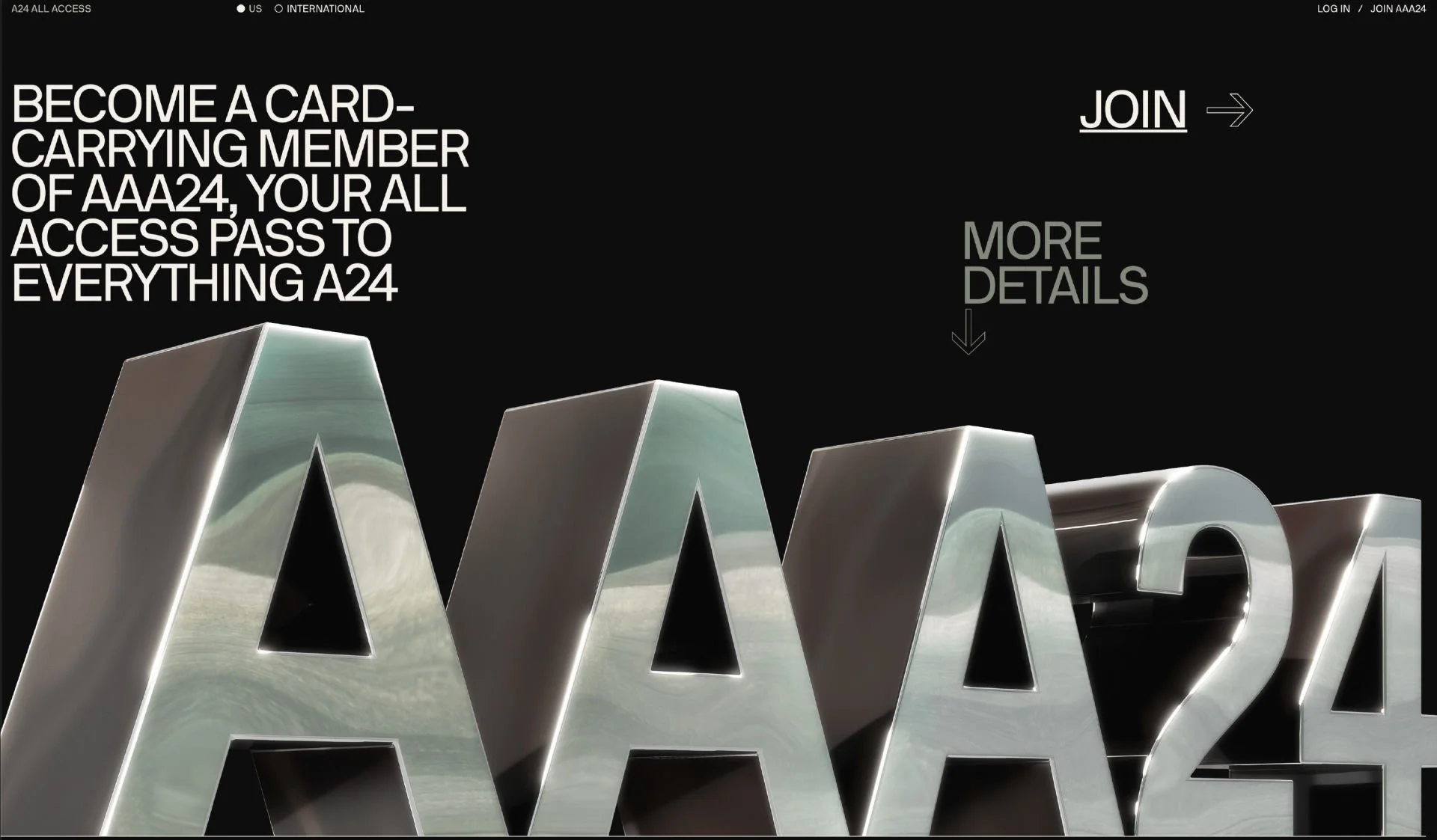 aaa-all-access-members-mythology-a24-logomark-identity-films-3d-chrome-logo-website-home-page.jpeg