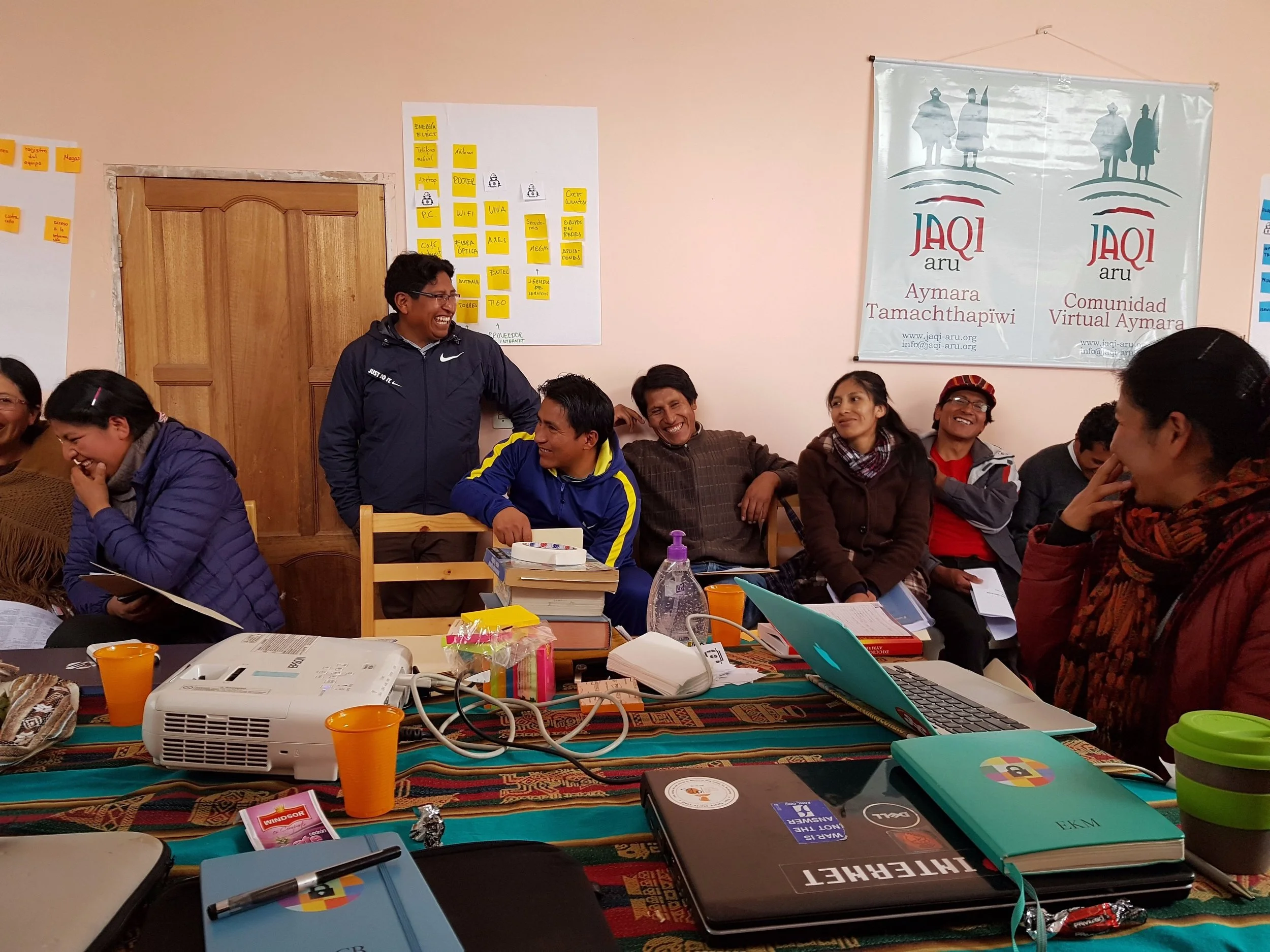 Localization Sprint with Jaqi Aru and the Aymara language team in El Alto, Bolivia.