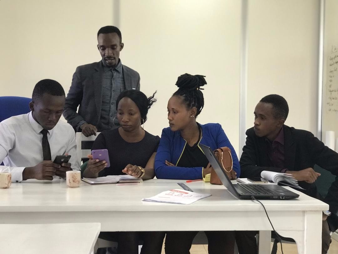 Localization Sprint with Swahili language contributors. Photo by Zaituni Njovu .