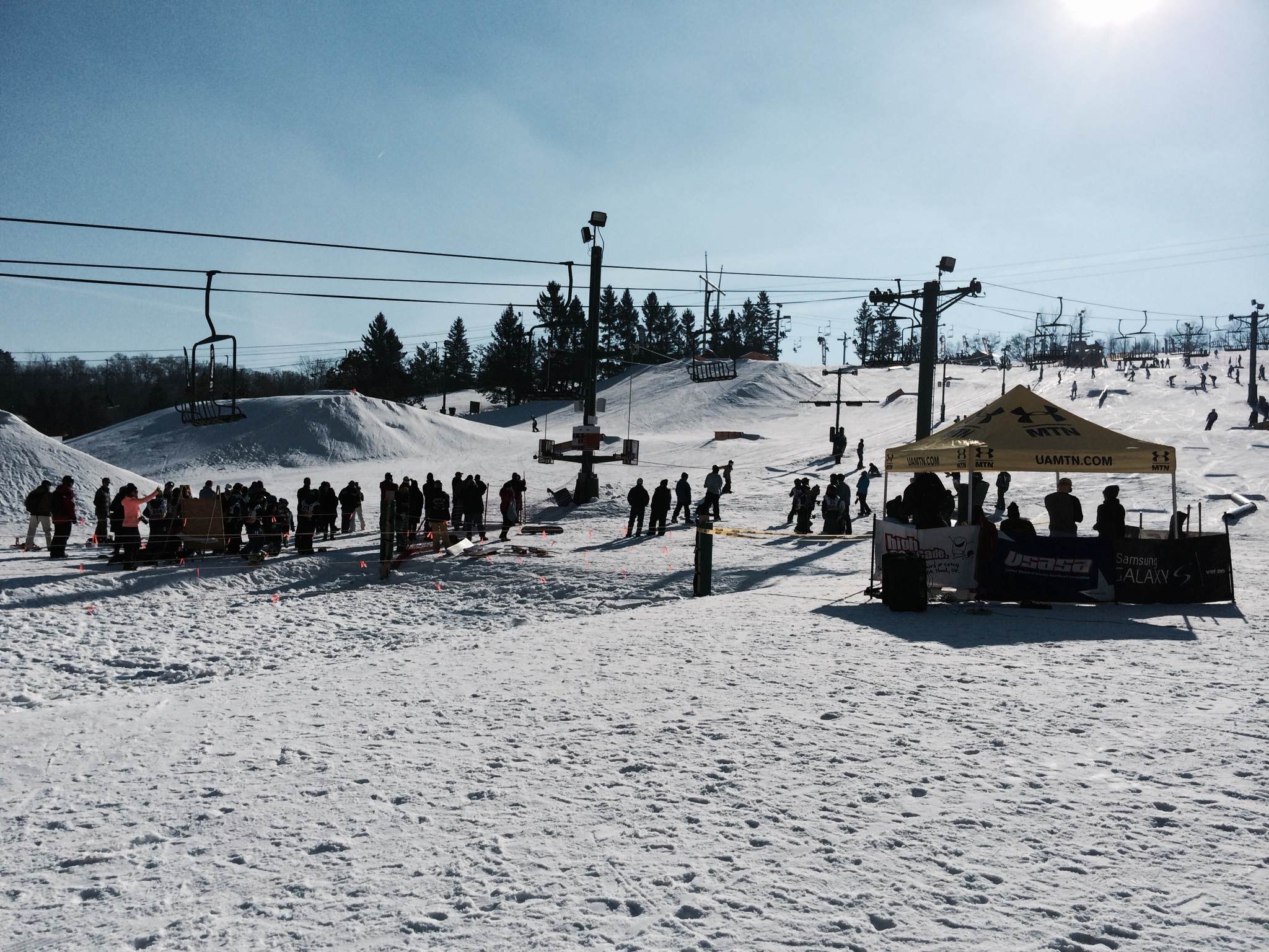 Thanks to all of our enthusiastic spectators! Afton Alps Slopestyle 1/24/15.