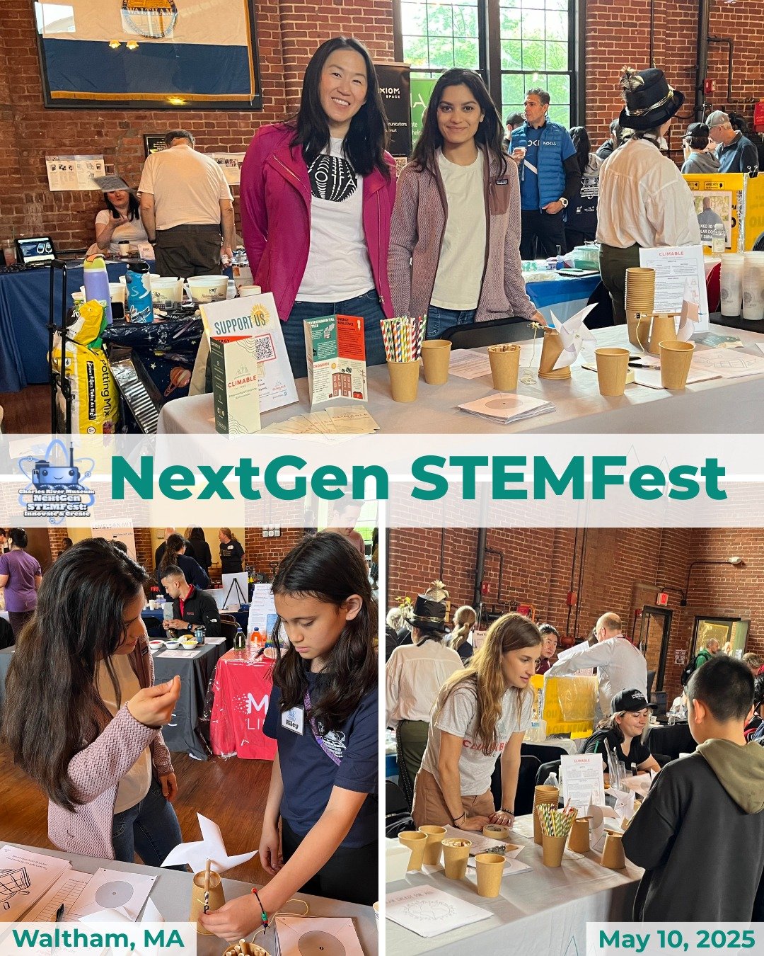 We had a great time at NextGen STEMFest this past weekend in Waltham! Making climate and clean energy education accessible and fun for young people is one of Climable's core programs, and engaging new communities in this work is one of the best parts