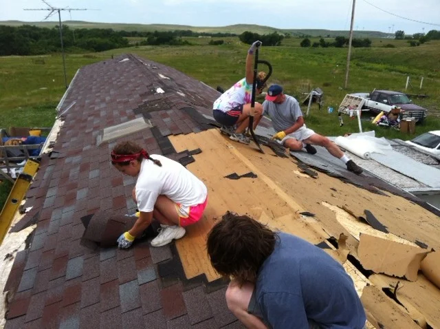Erin and Evan on the roof!