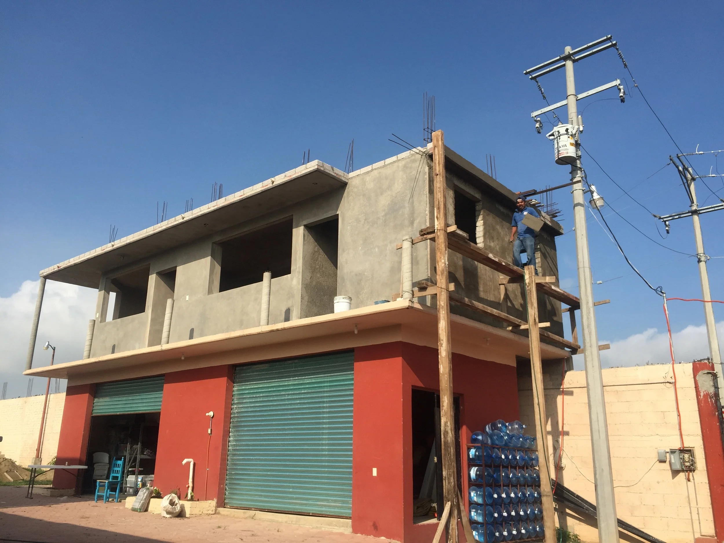 The dorm rooms for the new children's home at the Center of Operations are taking shape, thanks to great people like our construction foreman Javier and our volunteers!