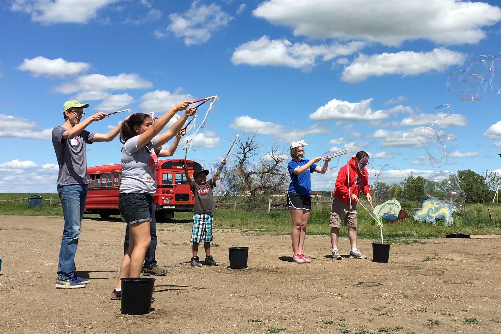 Bubble fun at camp!
