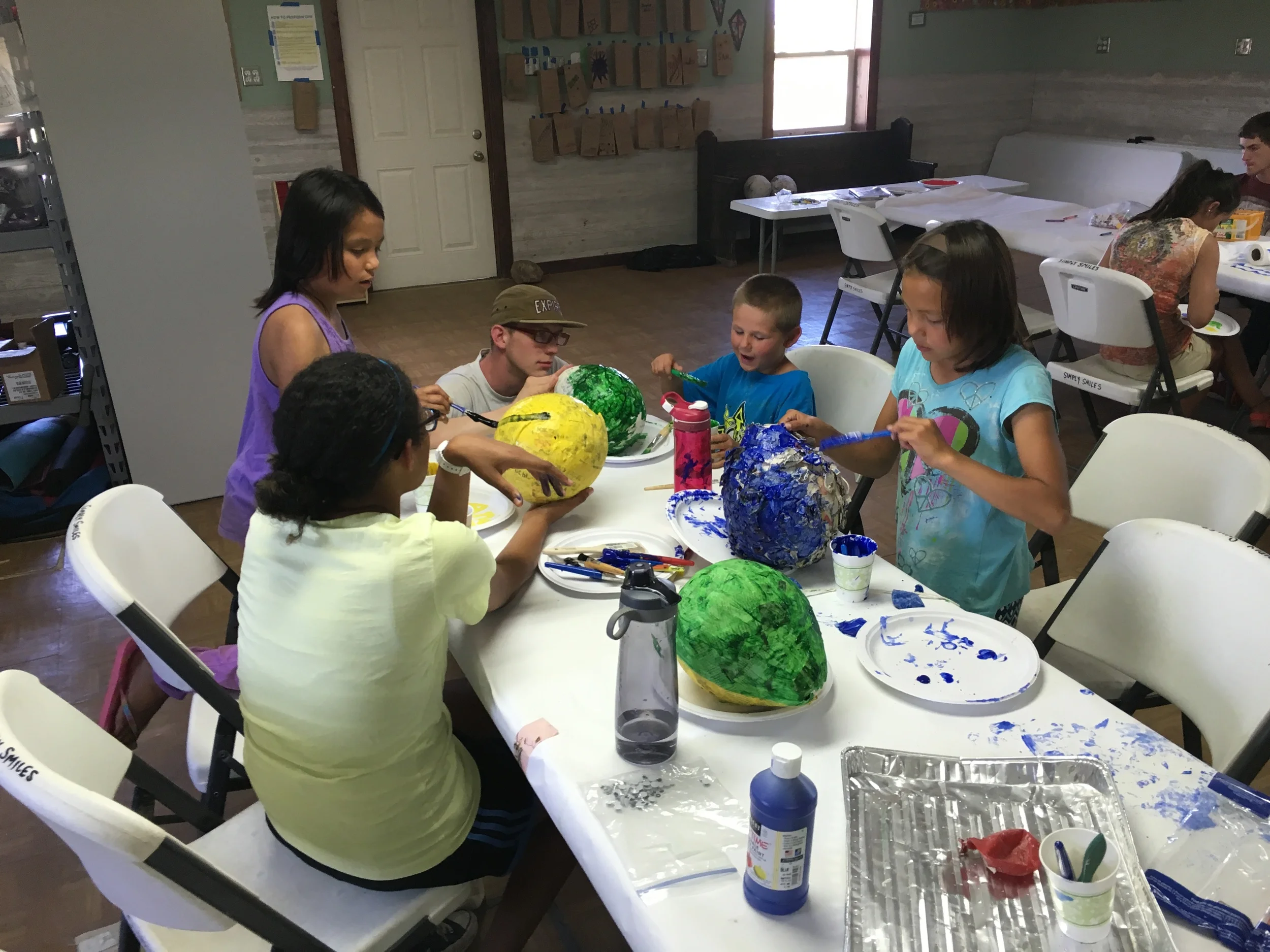 Personal piñata making at camp!