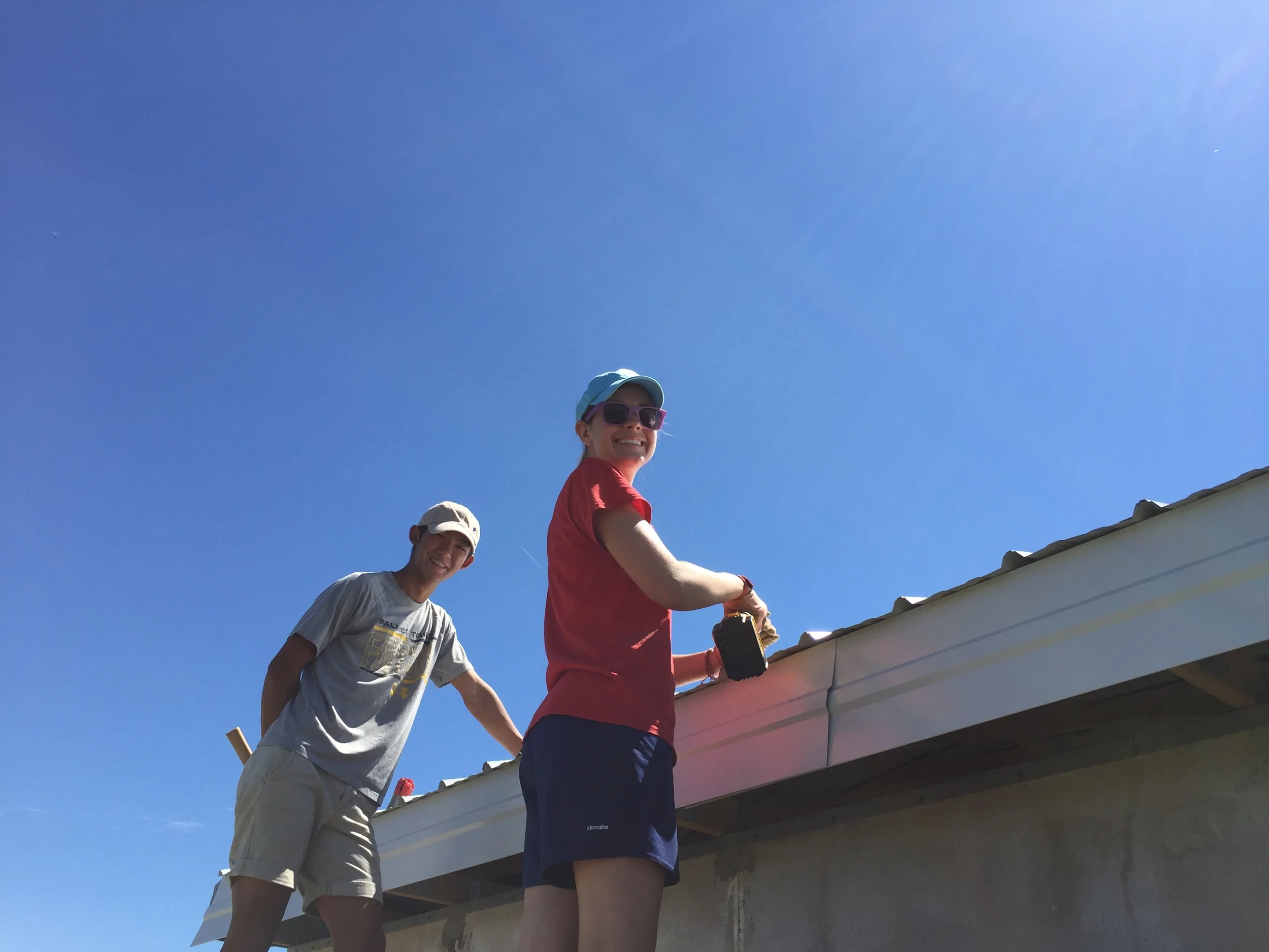 All smiles at the new home sites, as we near completion of the exterior facades!