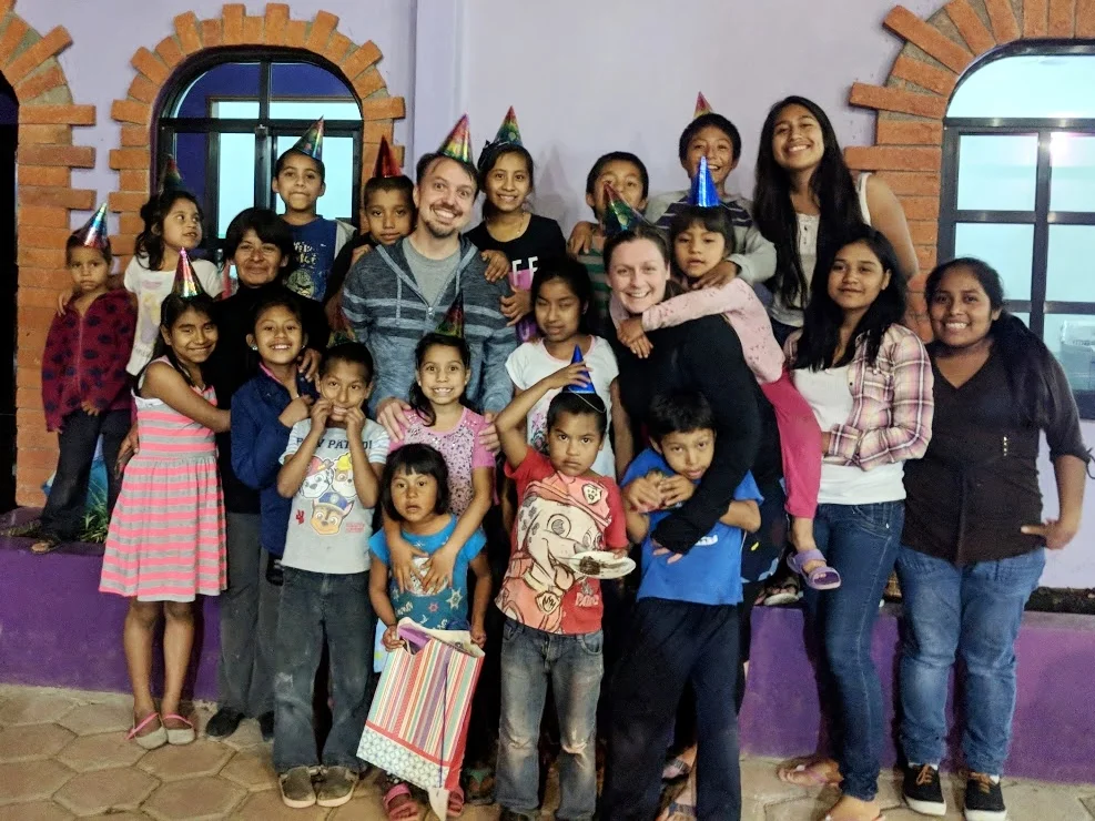 Eleanor & Stefan join the birthday festivities at our home for children!