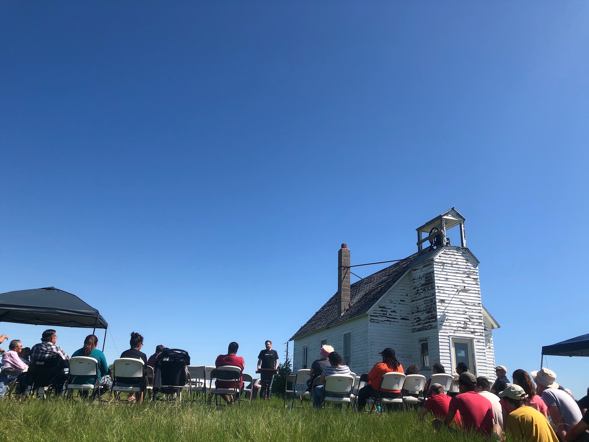 On June 3, 2018, the Dakota Association of the United Church of Christ held a church service and blessing at the Virgin Creek (La Plant) Congregational Church.
