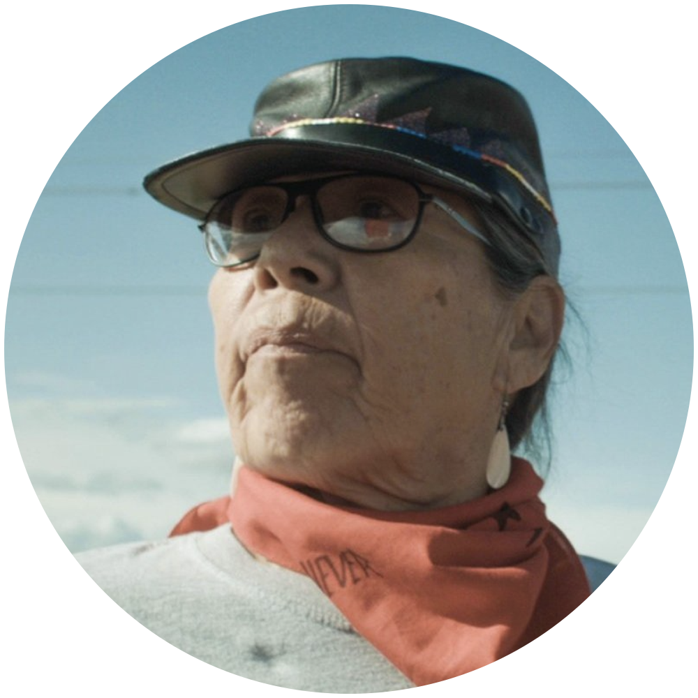 Madonna Thunder Hawk: Oohenupa Lakota / Ihanktowan Dakota Elder and Activist, renowned civil rights activist, leader in the American Indian Movement
