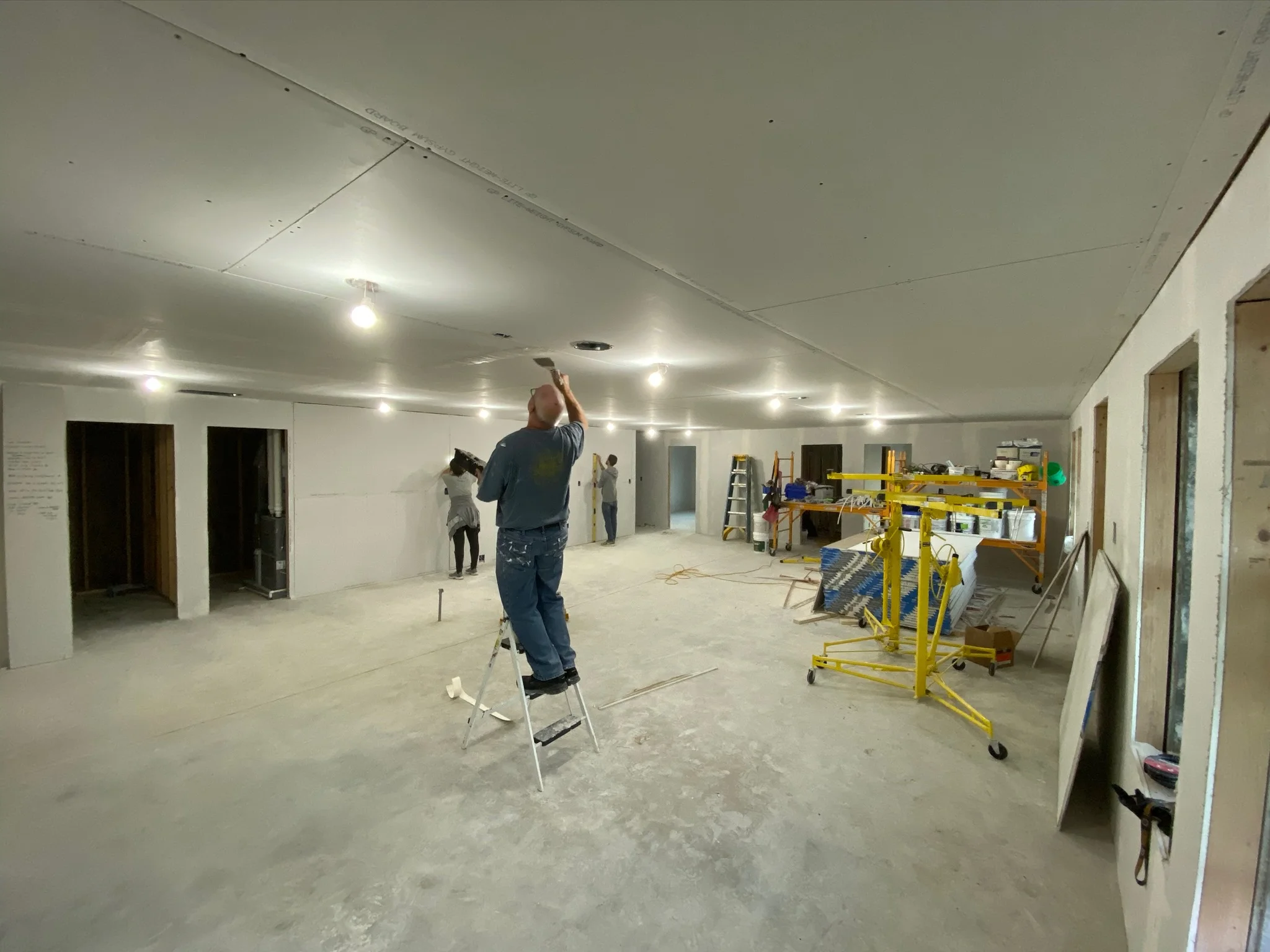10/7/19: The sheetrock is installed, and the space is starting to look like a home!