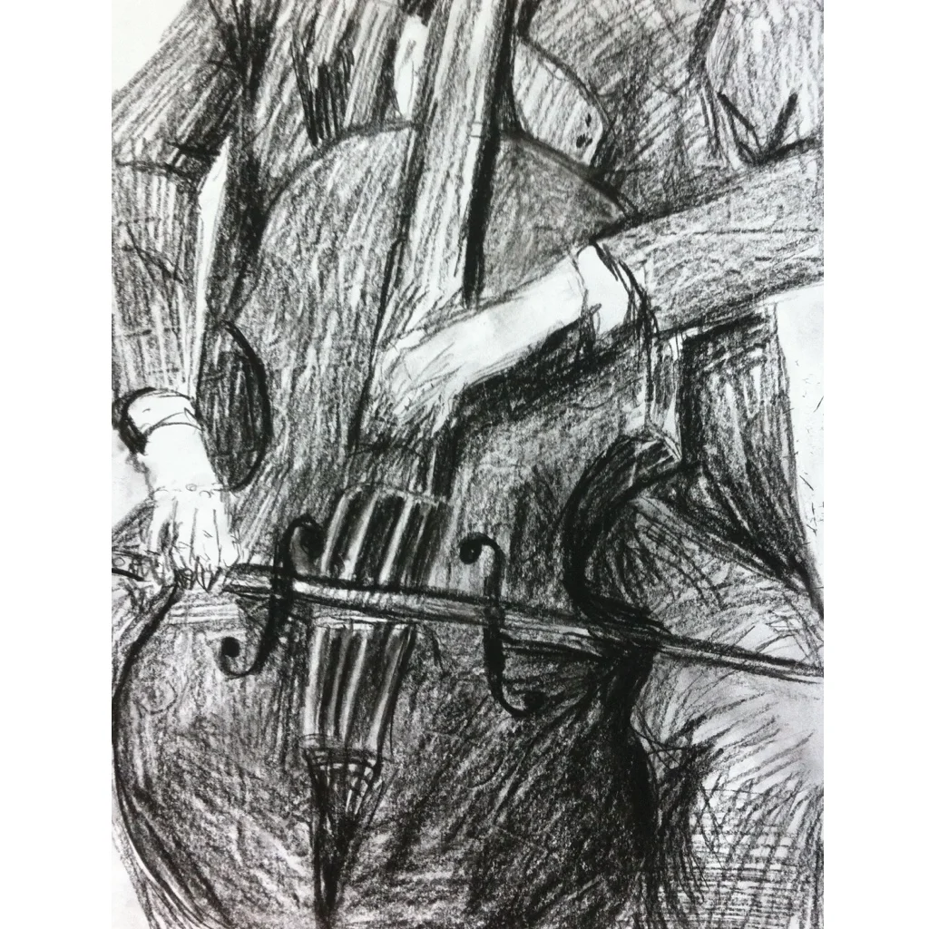 Cellist Sketch by Charlotte Force