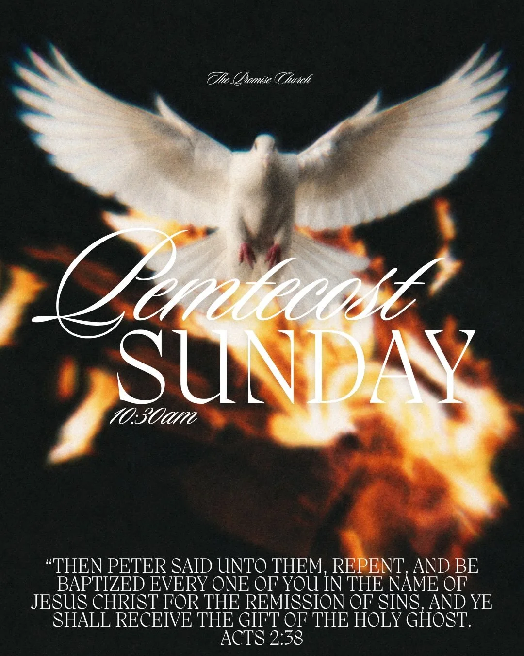 The promise still stands. The fire still falls. The Spirit is still moving. Pentecost Sunday, tomorrow at 10:30am.
