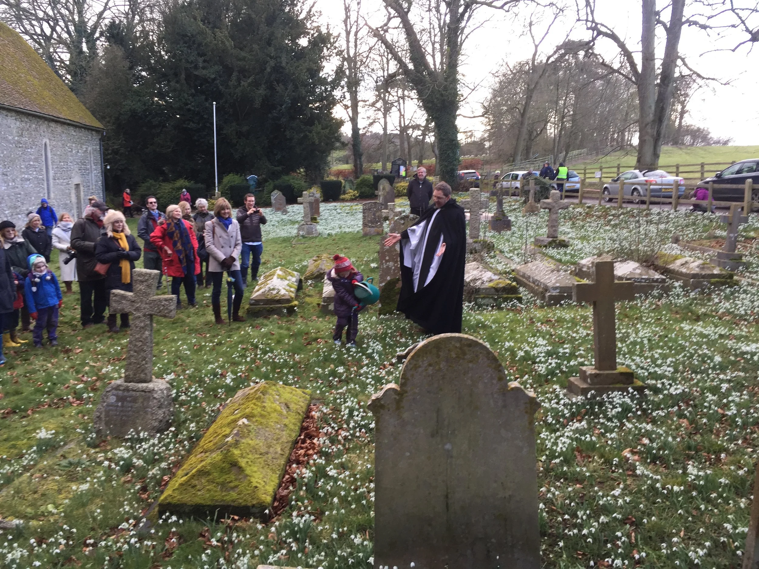 The Blessing of the Snowdrops at Saint Botolph's, Swyncombe on Sunday