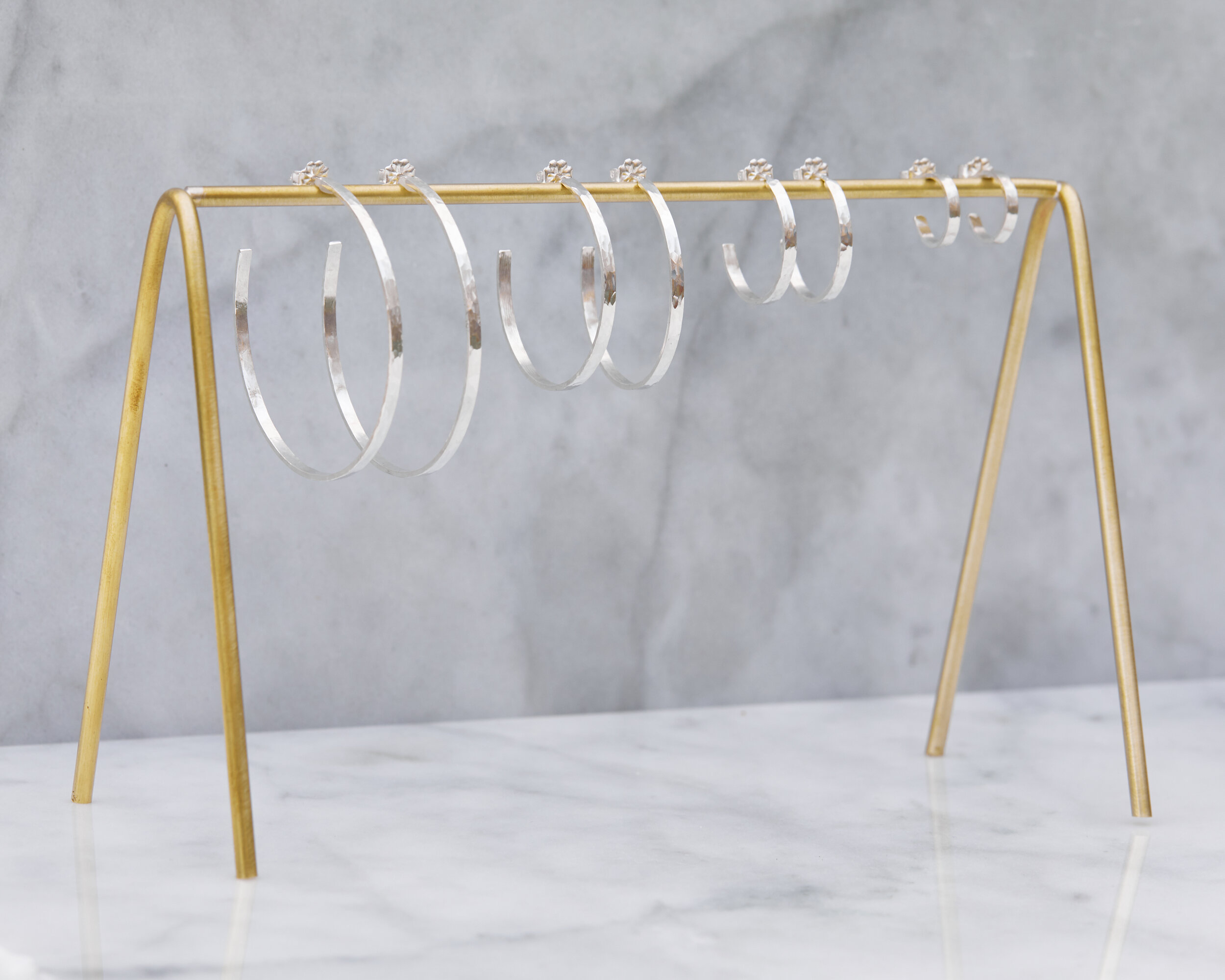 erin deluca jewelry hammered hoops
