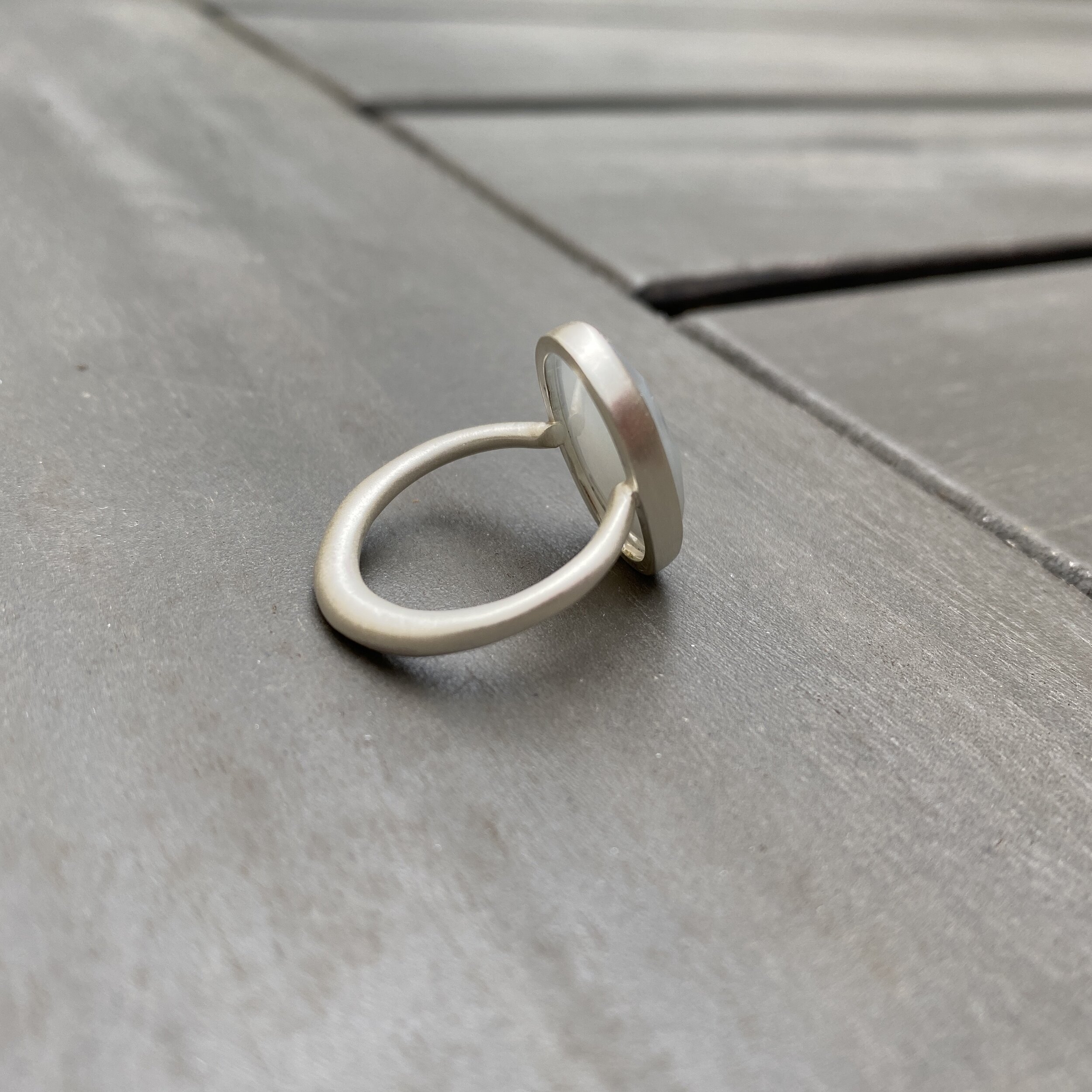 Grey Moonstone Ring #1