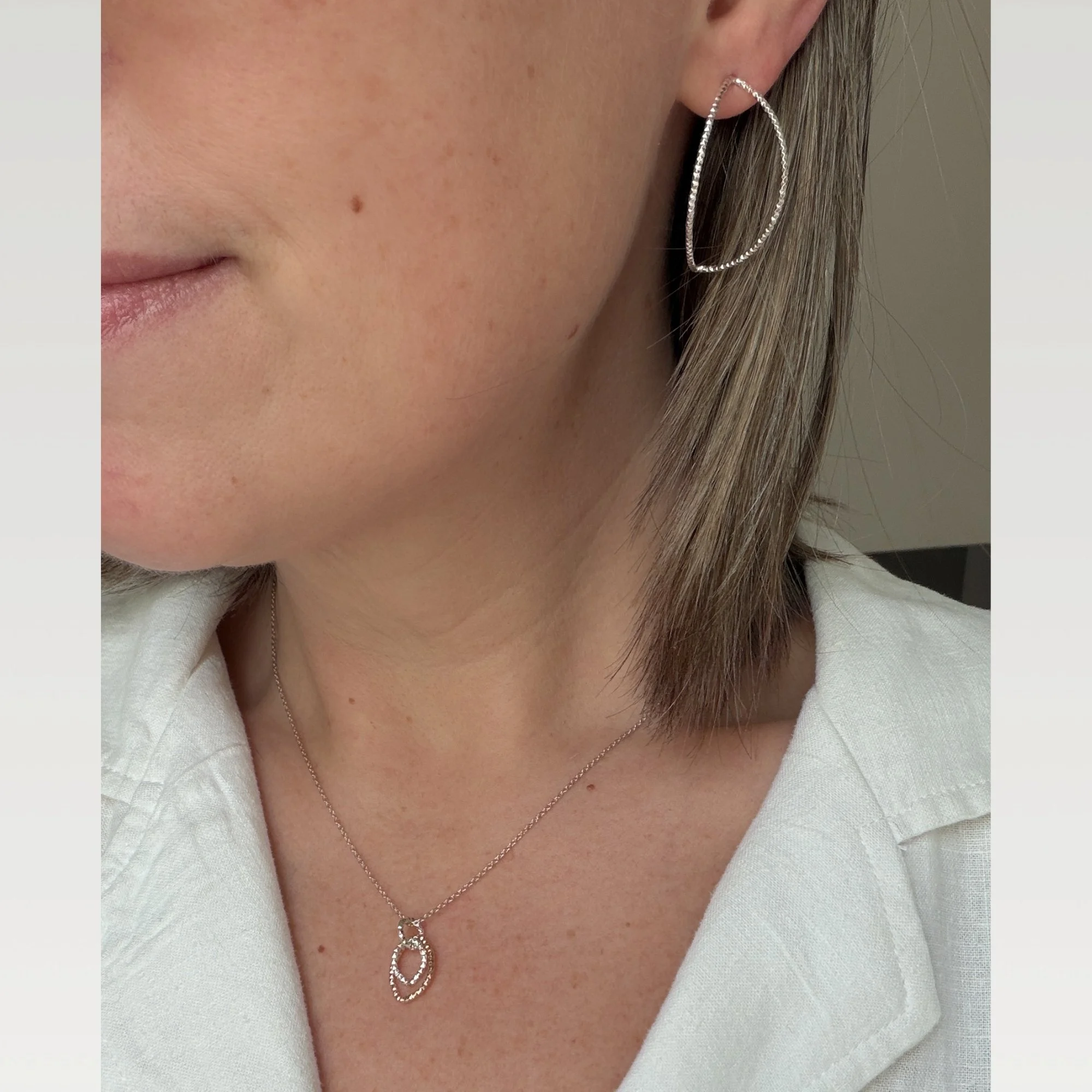 Erin DeLuca Jewelry Winter 25 silver and gold filled petals necklaces