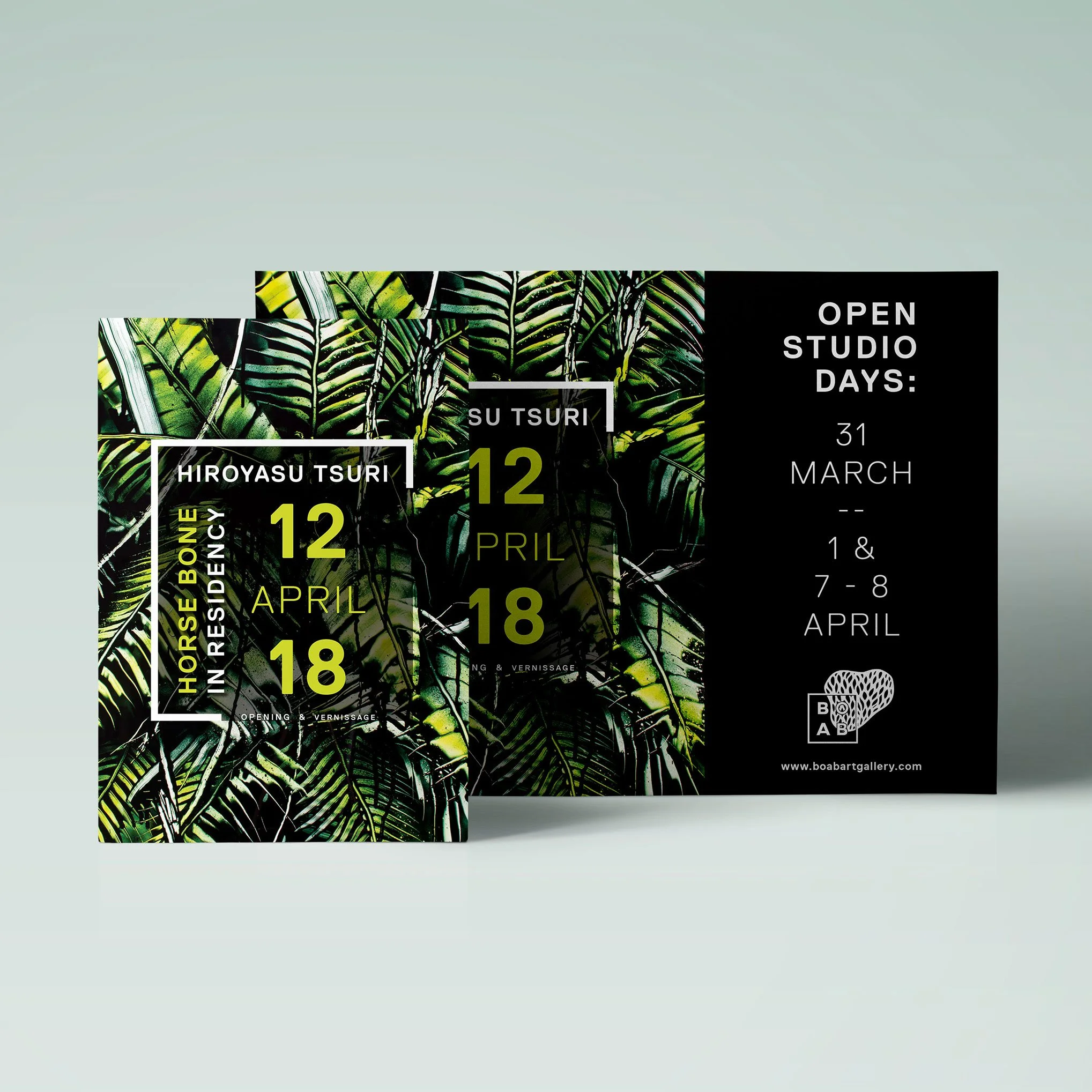  Flyers for a Urban Spree Gallery in Berlin, Germany. 