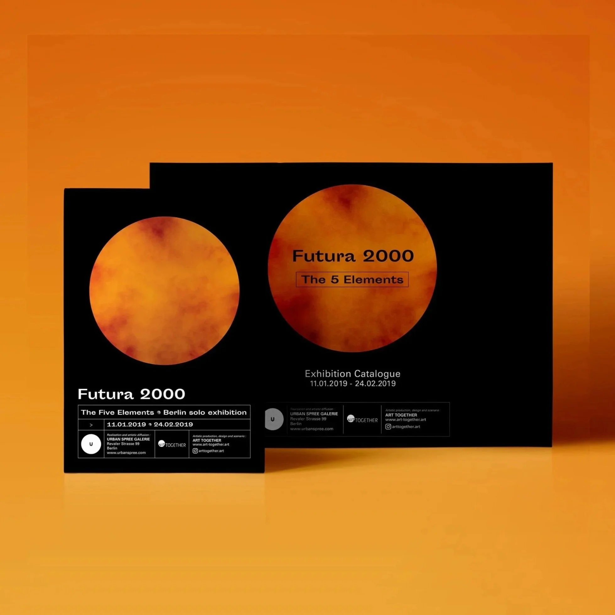  Flyers for a Urban Spree Gallery in Berlin, Germany. 