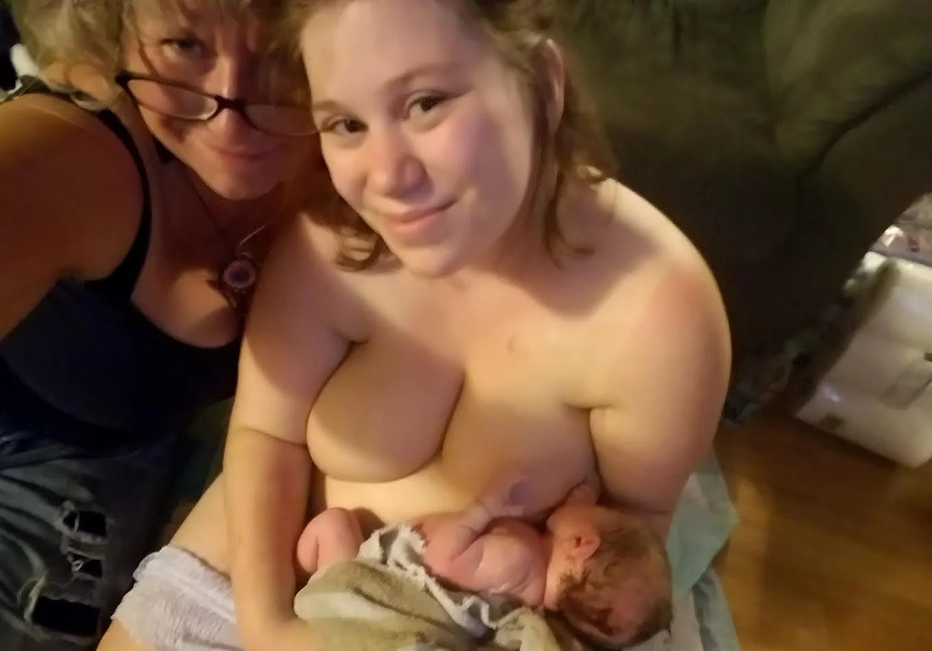 This beautiful woman waited less than an hour after I deplaned to give birth