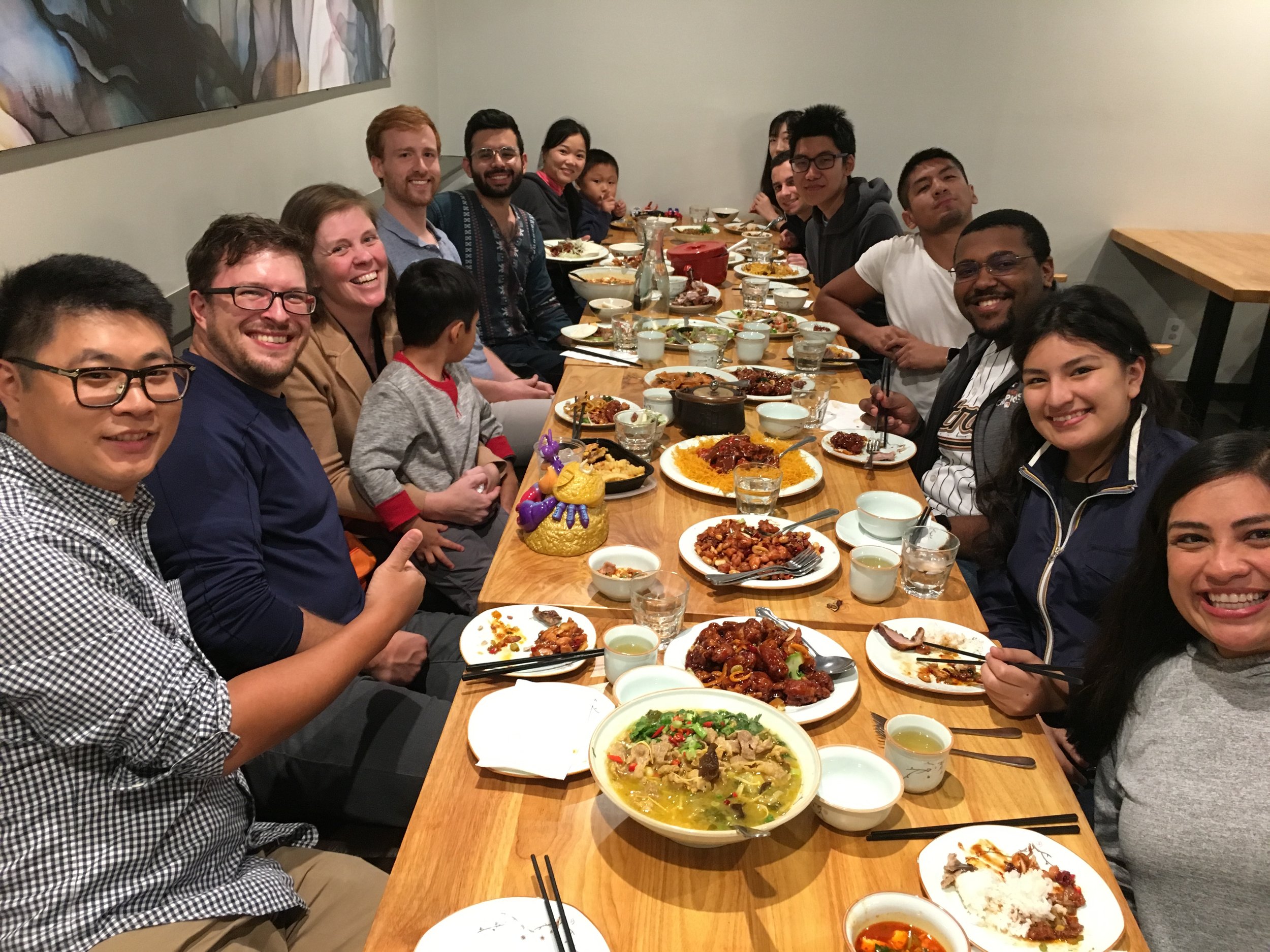 Lab dinner at Hu's Cooking!