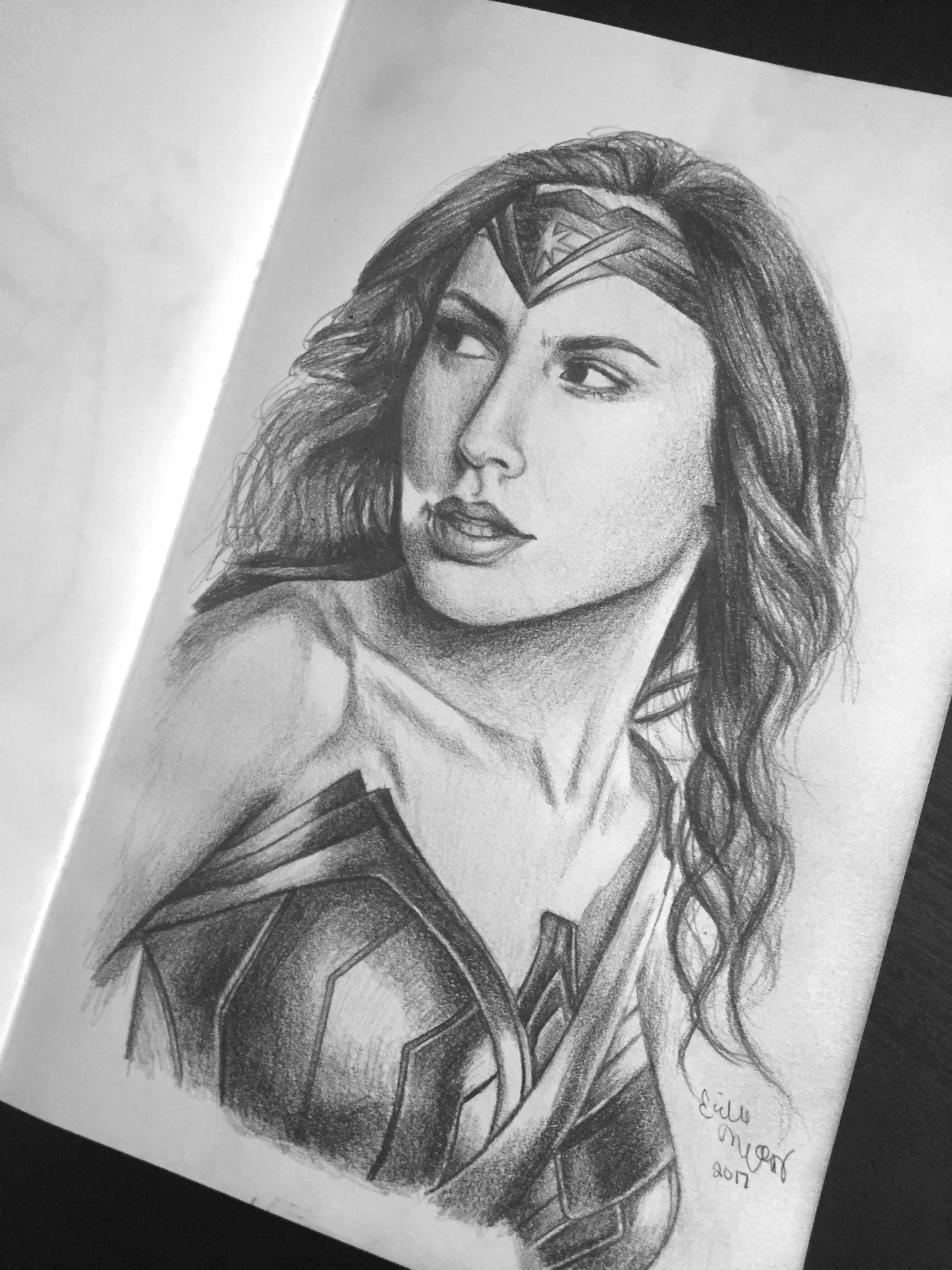 Wonder Woman Fan Art Graphite Sketch