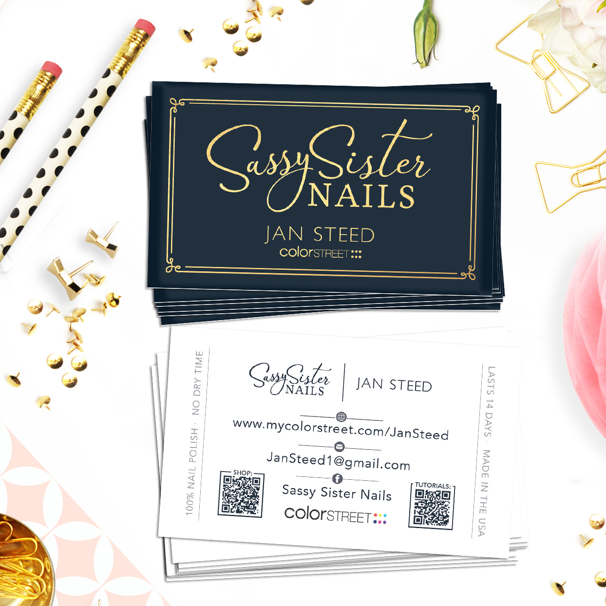 Sassy Sister Nails Business Cards