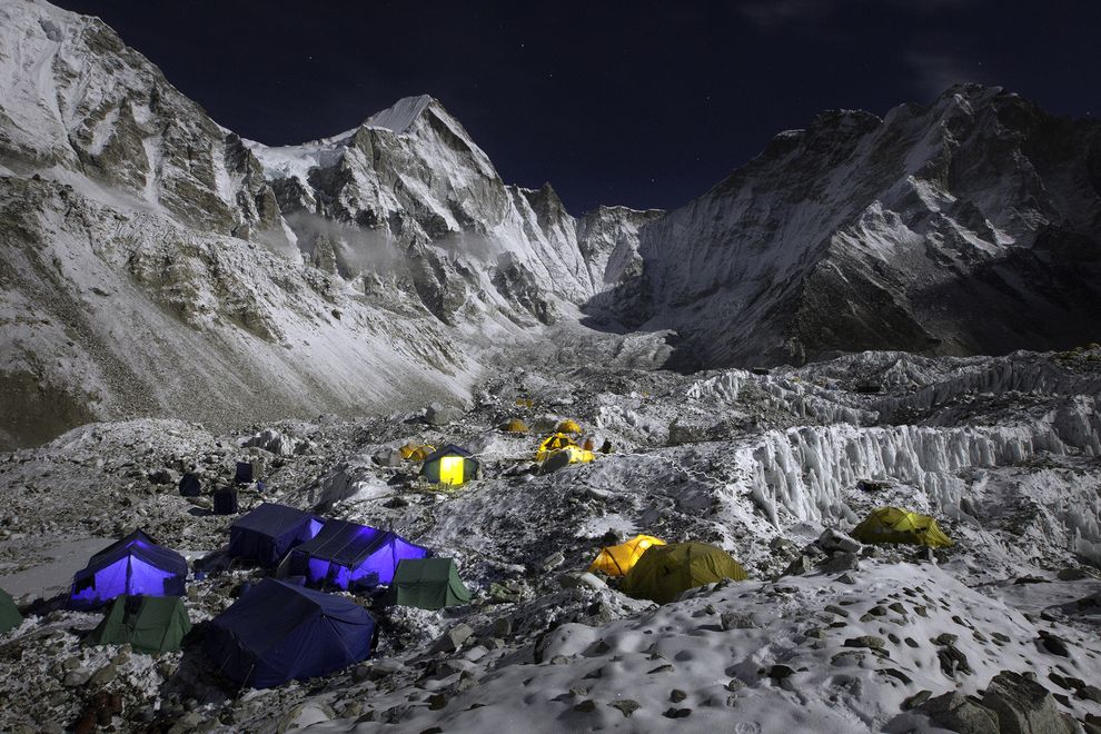 Everest Base Camp. PHOTOGRAPH BY CORY RICHARDS , NATIONAL GEOGRAPHIC CREATIVE