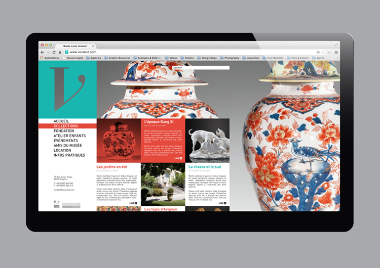 Website on computer
