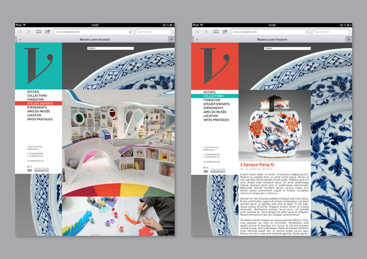 iPad website pages