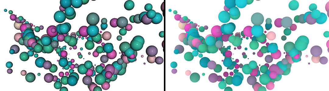 Phong versus SSAO shading.