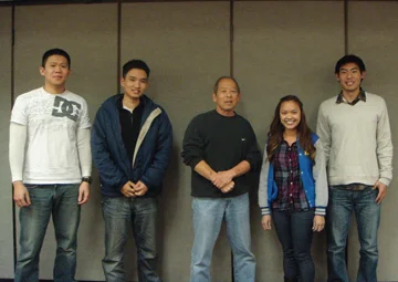 L to R: Man Wong, Daniel Kim, Art Ishii, Jessica Nguyen, and Jarred Kozaki