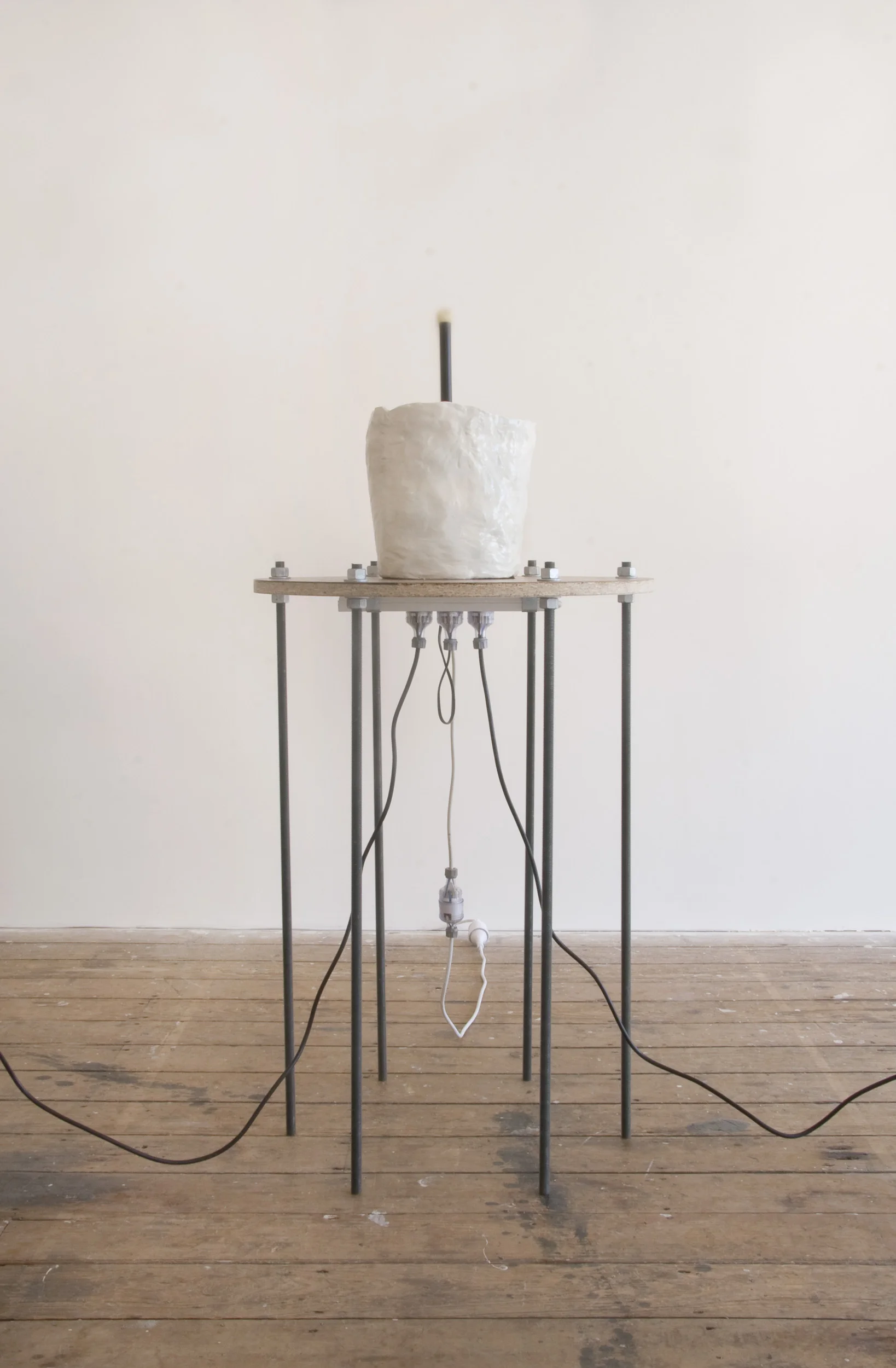 Five Beers, clay, steel, MDF, beer, pumps, infrared sensor. Collaborative work with Llewellyn Millhouse .