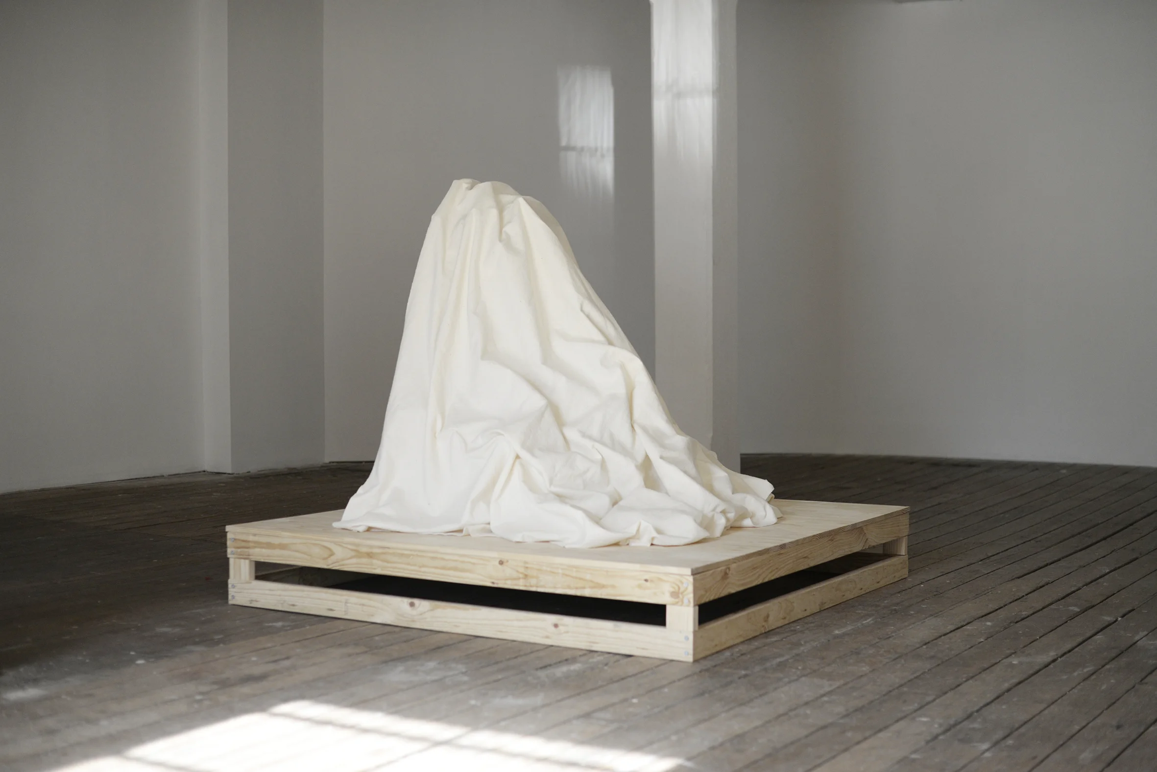 Installation of The height of a Mountain, width of a valley exhibition at Metro Arts. Collaborative exhibition with Bridie Gillman and Kylie Spear based on residency in Taylors Arm (NSW). Photograph by Bridie Gillman.